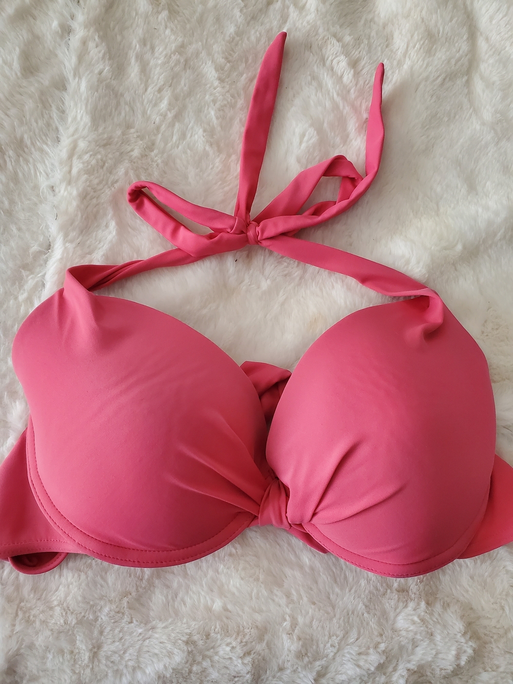 La Vie En Rose Hot Pink Push-Up Bikini Top